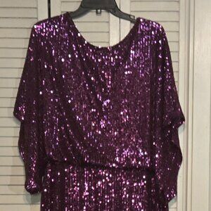 Purple Sequin Dress